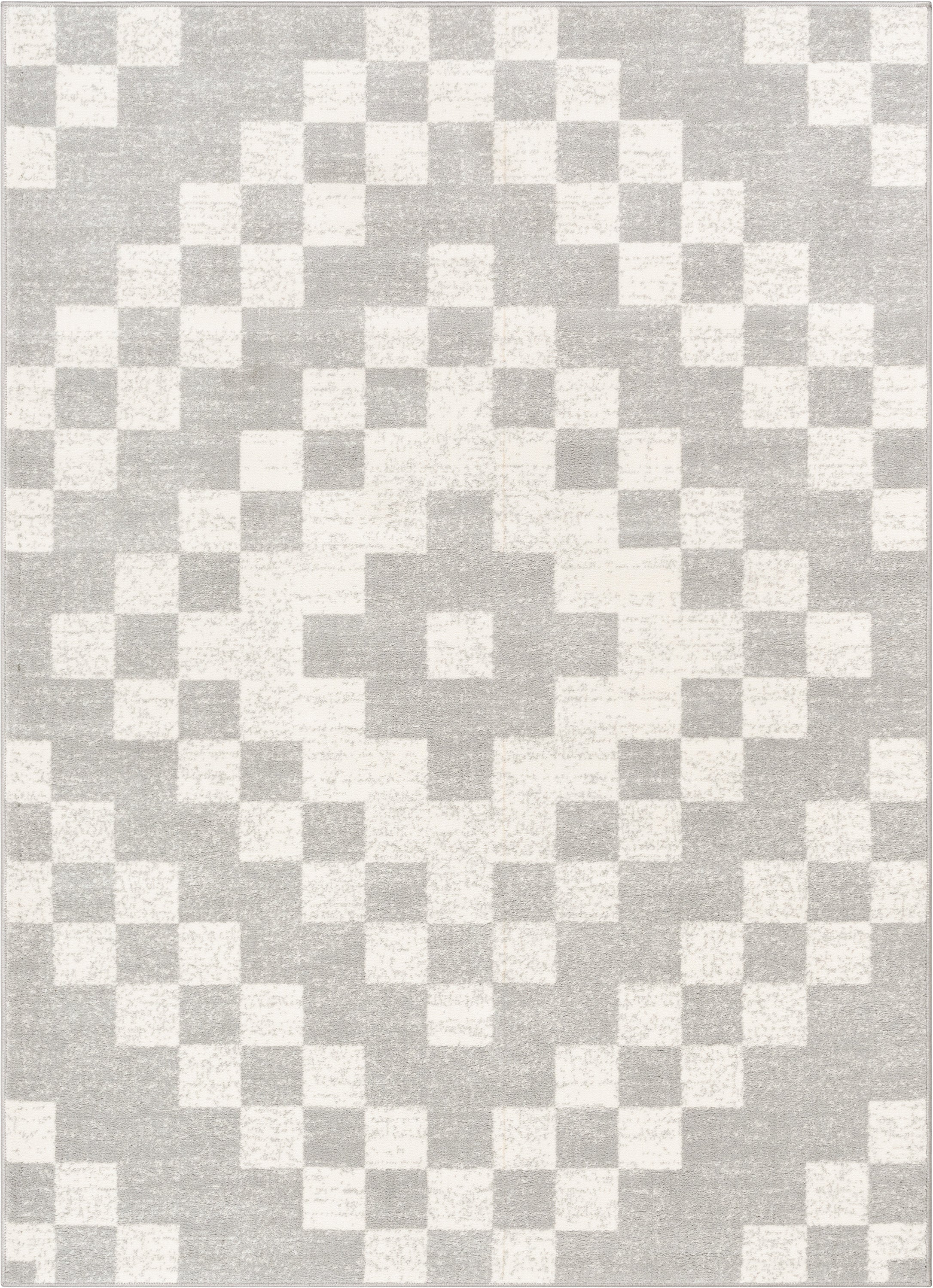 Beren Southwestern Geometric 2'3" x 7'3" Runner Ivory High-Low Rug