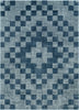 Beren Southwestern Geometric Blue High-Low Rug