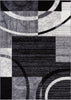 Quartet Circles Black Modern Geometric 20" x 31" Doormat