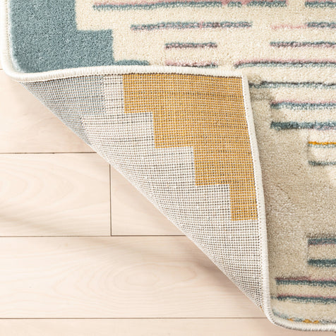 Emelia Modern Geometric Yellow Multi Rug