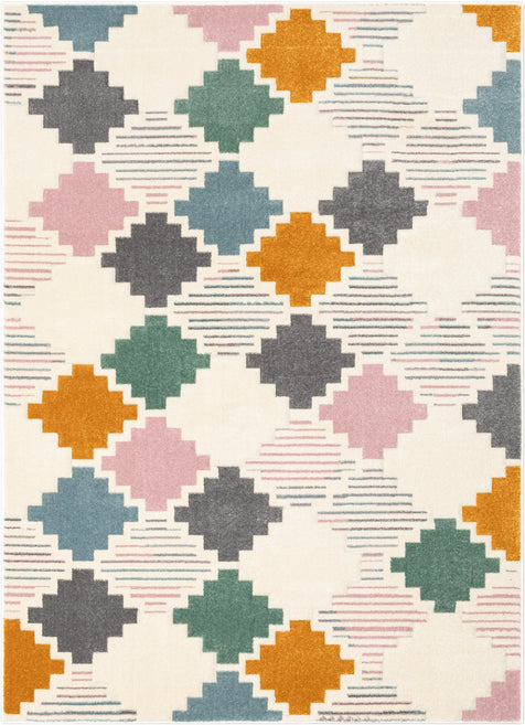 Emelia Modern Geometric Yellow Multi Rug