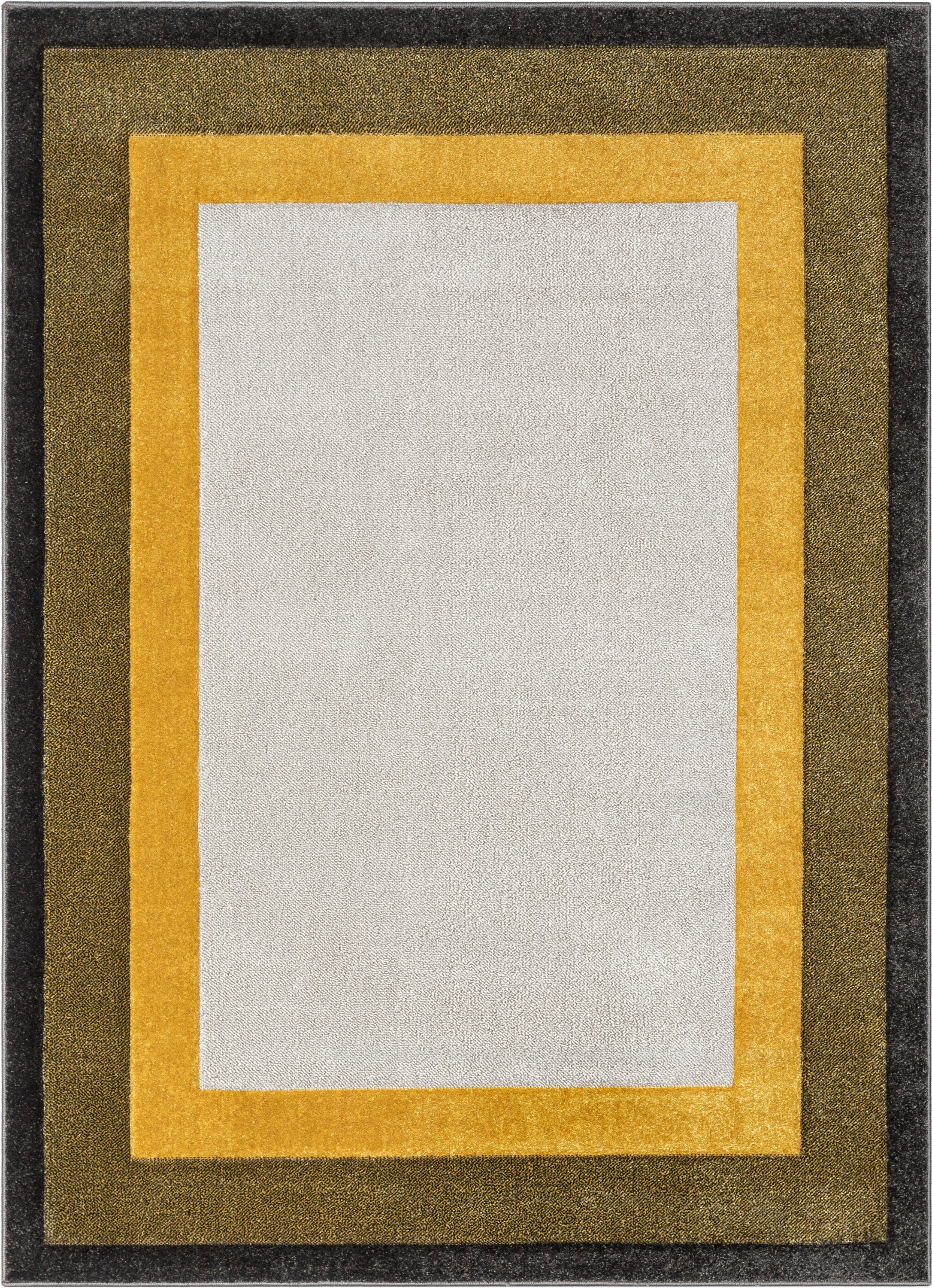 Arian Modern Border Pattern Yellow Rug