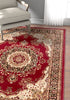 Mahal Traditional Orierntal Persian Medallion Red Rug