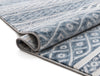 Ashley Tribal Geometric Blue High-Low Rug