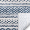 Ashley Tribal Geometric Blue High-Low Rug