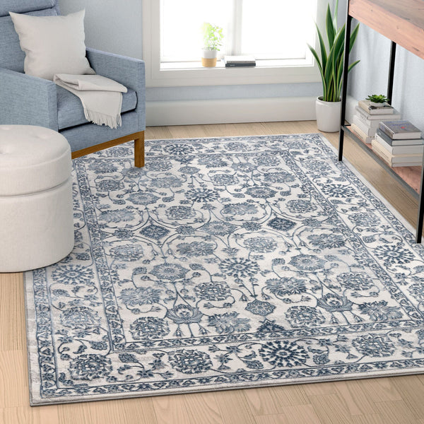 Alexis Vintage Oriental Ivory High-Low Rug