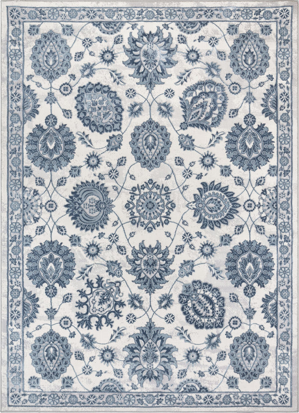 Madison Vintage Floral Ivory High-Low Rug