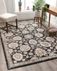 Madison Vintage Floral Grey High-Low Rug