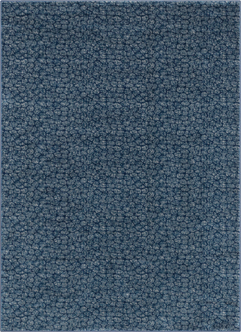 Asher Modern Pebbled Blue Soft Rug