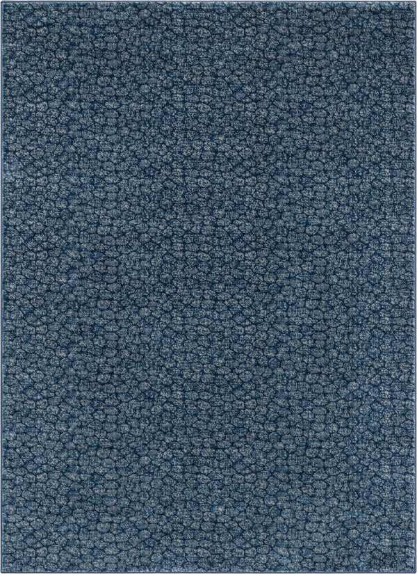 Asher Modern Pebbled Blue Soft Rug