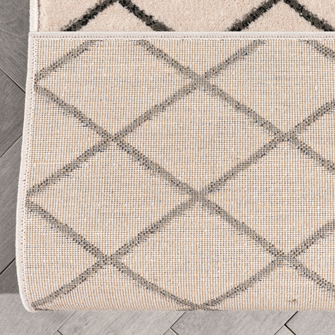 Custom Size Runner Aiden Trellis Modern Ivory Choose Your Width x Choose Your Length Hallway Runner Rug