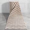 Custom Size Runner Aiden Trellis Modern Ivory Choose Your Width x Choose Your Length Hallway Runner Rug