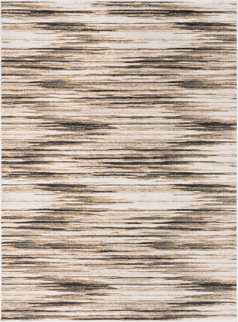 Sebastian Striation Modern Ivory Brown Soft Rug