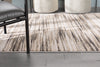Sebastian Striation Modern Ivory Brown Soft Rug