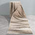 Custom Size Runner Sebastian Striation Modern Ivory Brown Choose Your Width x Choose Your Length Hallway Runner Rug