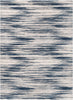 Sebastian Striation Modern Blue Ivory Soft Rug
