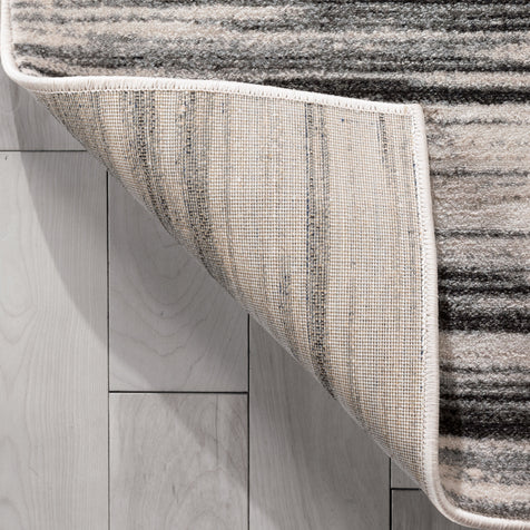 Sebastian Striation Modern Grey Soft Rug