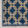 Custom Size Runner Levi Modern Geometric Blue Ivory Choose Your Width x Choose Your Length Hallway Runner Rug
