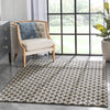 Levi Modern Geometric Grey Gold Soft Rug