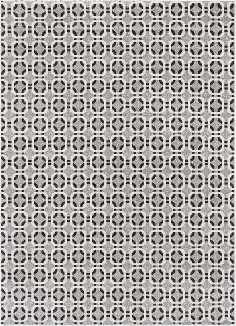 Wyatt Modern Geometric Light Grey Soft Rug