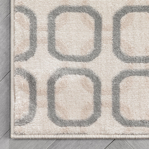 Carter Modern Geometric Grey Soft Rug