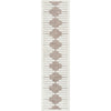 Luna Tribal Moroccan Diamond Pattern Beige High-Low Flat-Weave Rug