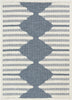 Luna Tribal Moroccan Diamond Pattern Blue High-Low Flat-Weave Rug