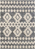 Chiara Tribal Moroccan Grey High-Low Flat-Weave Rug