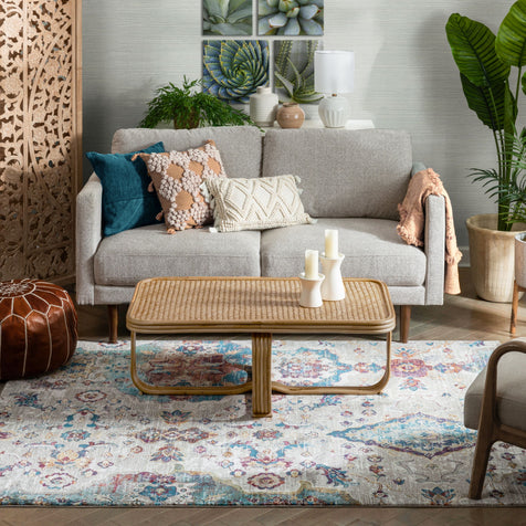 Paloma Vintage Bohemian Oriental Medallion Ivory Rug
