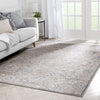 Blossom Zena Vintage Oriental Floral Grey 5'3" x 7'3" Rug