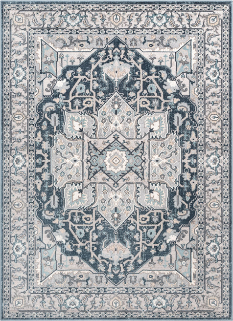 Leif Vintage Medallion Blue Rug