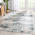 Ronan Modern Abstract Distressed Blue Rug