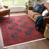 Donte Bokhara Vintage Antique Tribal Geometric Pattern Crimson Rug