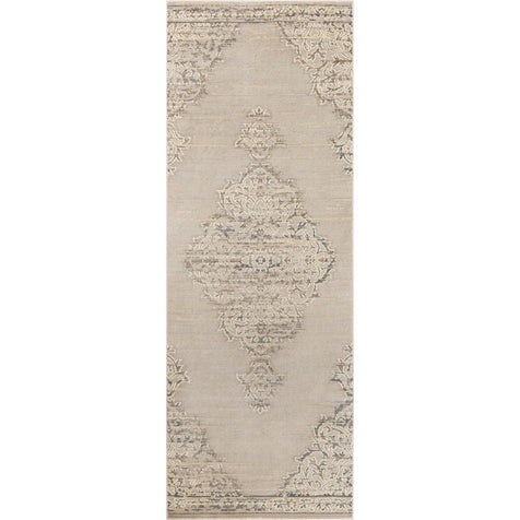 Vivian Beige Vintage Global Medallion Rug 5'3" x 7'3"