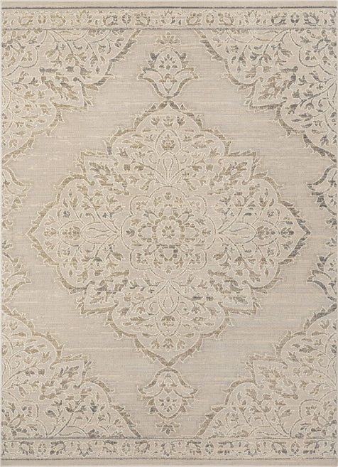 Vivian Beige Vintage Global Medallion Rug 5'3" x 7'3"