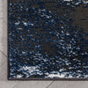 Zaynab Vintage Abstract Border 5'3" x 7'3" Navy Blue Glam Rug