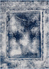 Zaynab Vintage Abstract Border Blue Glam Rug