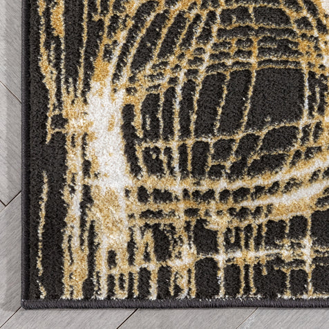 Sinead Vintage Abstract Yellow Glam Rug