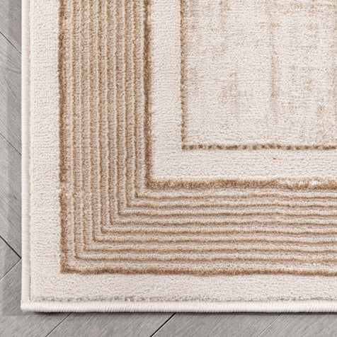 Filippa Vintage Border Pattern Ivory Glam Rug