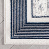 Filippa Vintage Border Pattern Blue Glam Rug