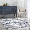 Fay Modern Abstract Blue Glam Rug