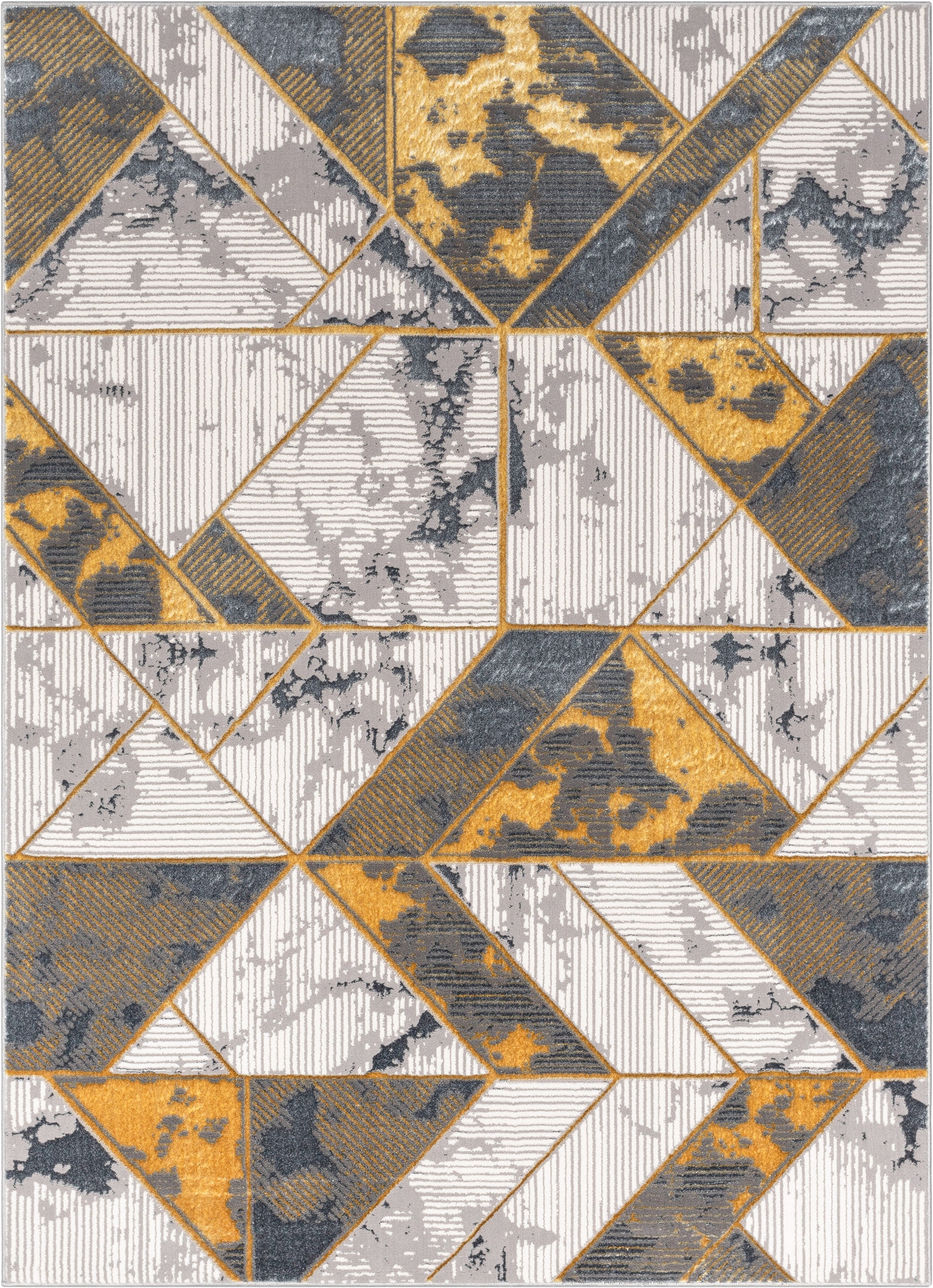 Nikita Vintage Geometric Yellow Glam Rug