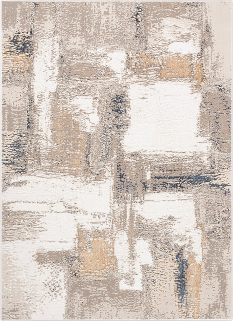 Thalia Vintage Modern Abstract Ivory Glam Rug