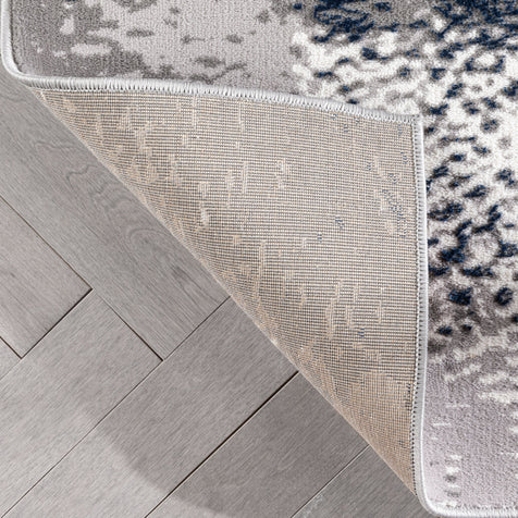 Thalia Vintage Abstract Blue Glam Rug