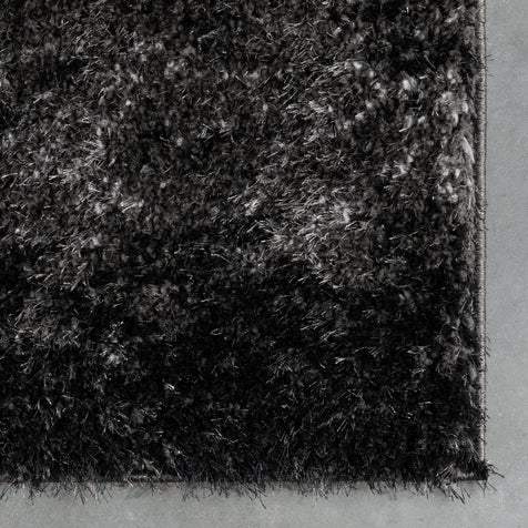 Kynlee Modern Abstract Black Shag Rug