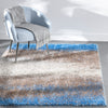 Kynlee Modern Abstract Blue Shag Rug