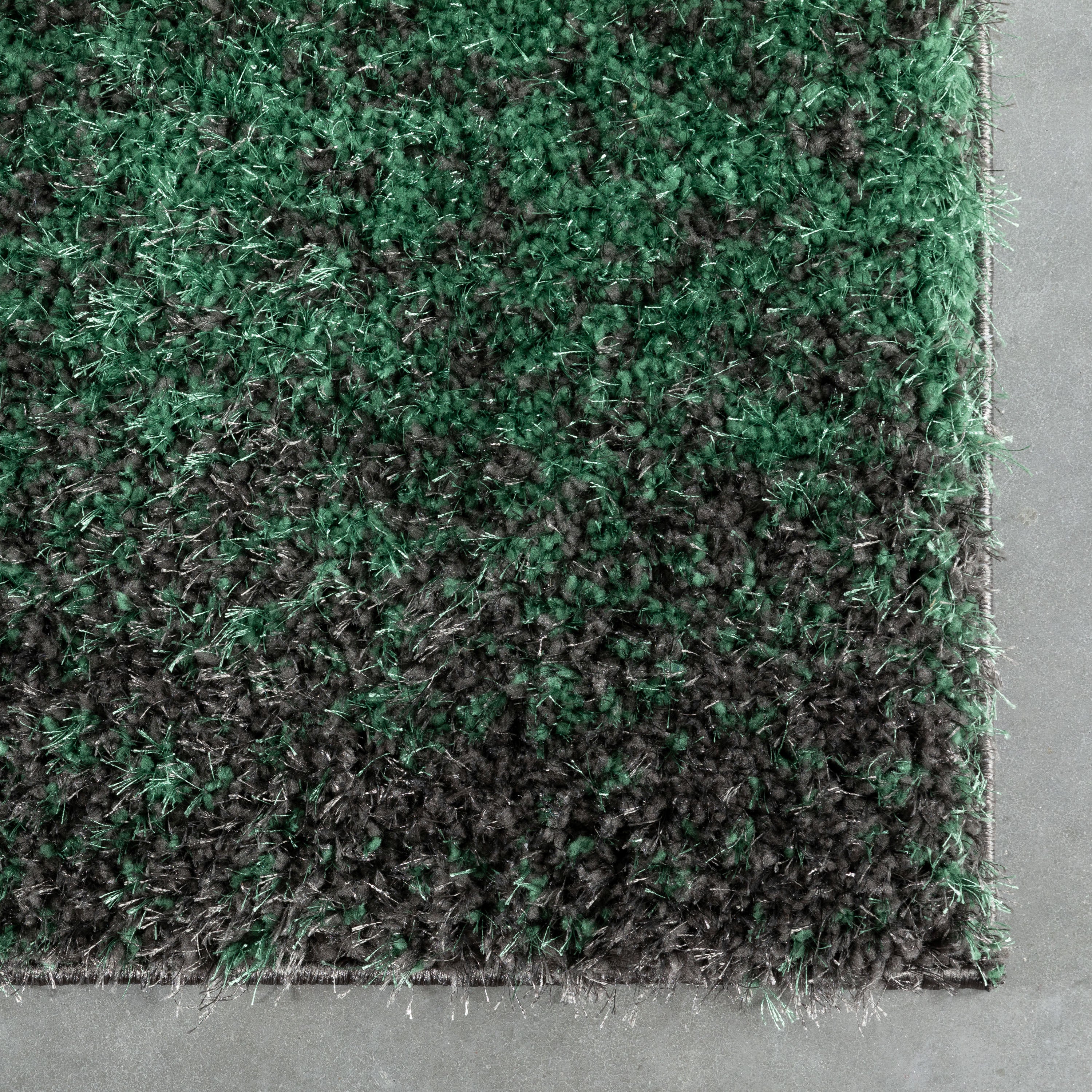 Kynlee Modern Abstract Green Shag Rug