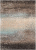 Kynlee Modern Abstract Grey Shag Rug