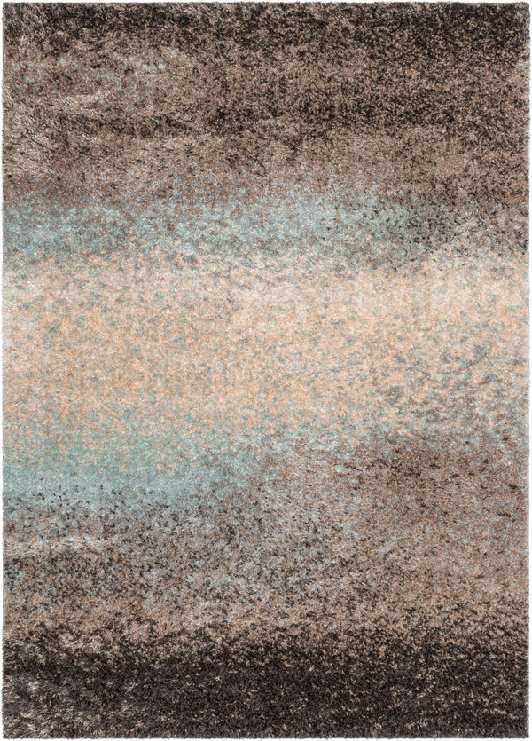 Kynlee Modern Abstract Grey Shag Rug