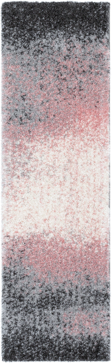 Kynlee Modern Abstract Blush Shag Rug